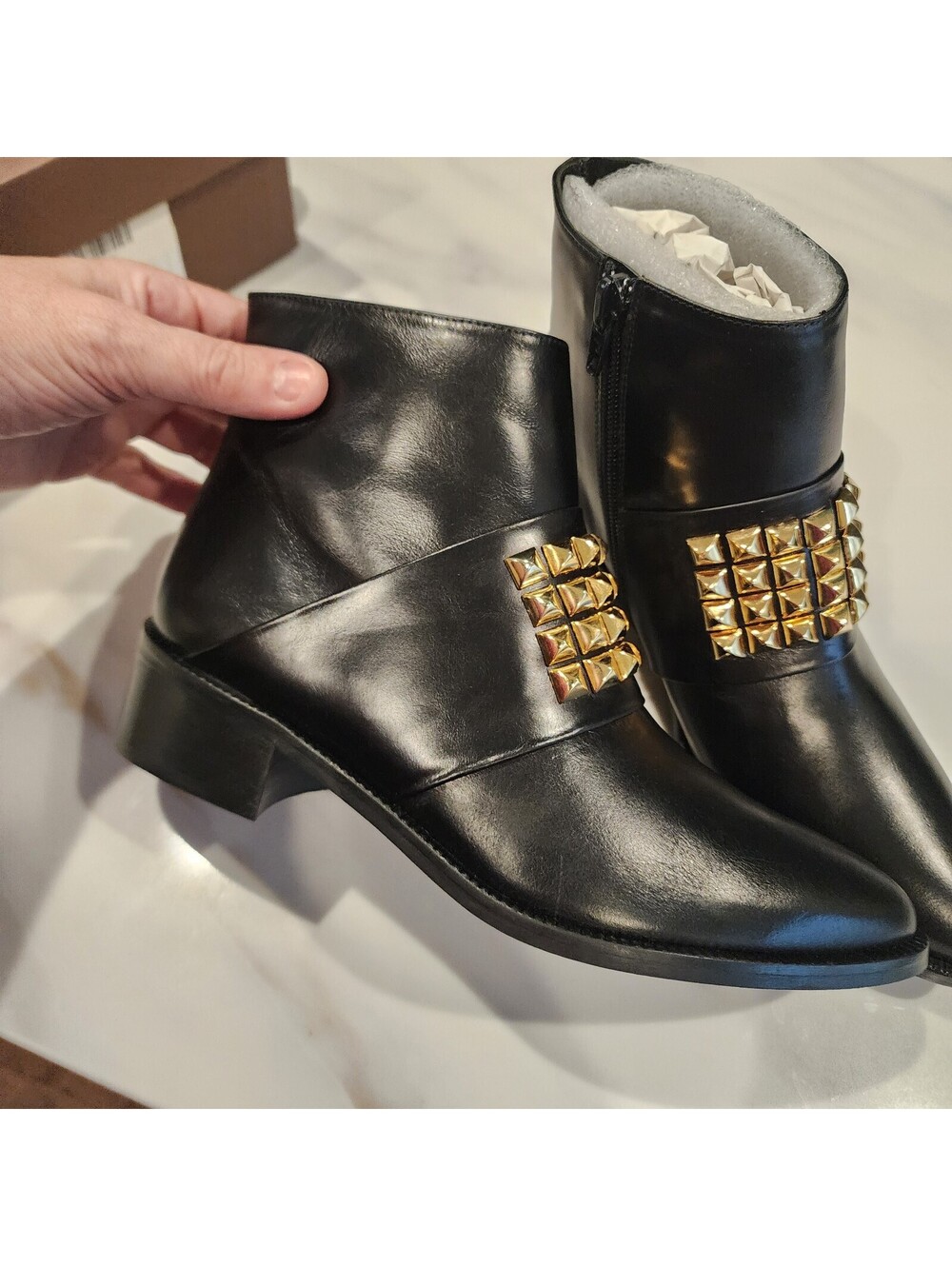 NWT Jon Josef Anthropologie Lust Sierra Negro Black Ankle Boots Shoes 8